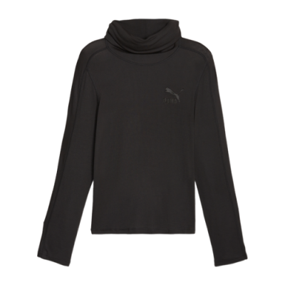 Marškinėliai Moterims Puma Wmns LUXE SPORT T7  LS laisvalaikio marškinėliai 620851-01 Juoda