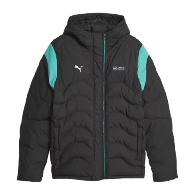 Striukės Vyrams Puma Mercedes-AMG PETRONAS MT7 Ecolite Padded striukė 621146-01 Juoda