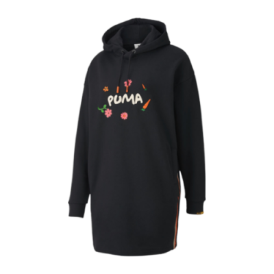 Suknelės Moterims Puma Wmns x Randomevent Hooded suknelė 596670-01 Juoda