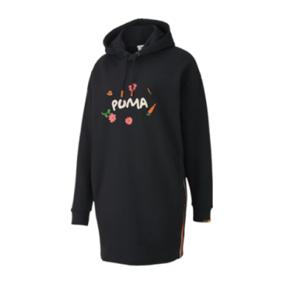 Suknelės Moterims Puma Wmns x Randomevent Hooded suknelė 596670-01 Juoda