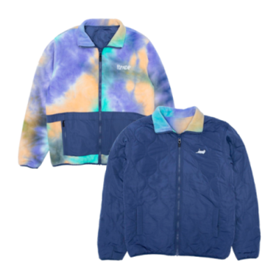 Striukės Ripndip RIPNDIP Castanza Reversible Brushed Fleece Quilted striukė RND7004 Violetinė