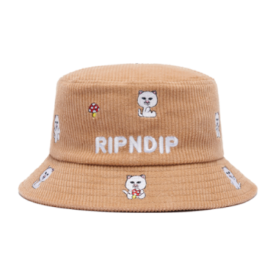 Kepurės Ripndip RIPNDIP Corduroy Bucket kepurė RND7106 Rusvai Gelsvas