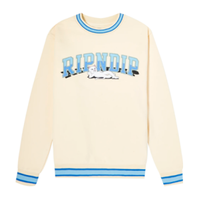 Džemperiai Ripndip RIPNDIP Front Logo Crewneck džemperis RND7018 Rusvai Gelsvas