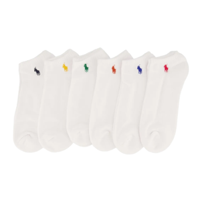 Kojinės Moterims Ralph Lauren Low Cut Cotton kojinės (6 poros) 449799739-002 Balta