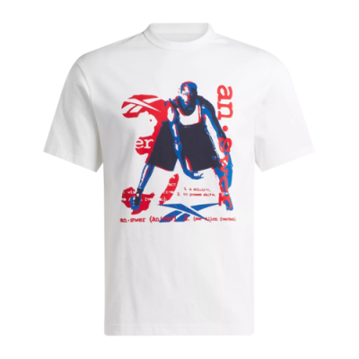 Apranga Kolekcijos Reebok Basketball Iverson Graphic SS laisvalaikio marškinėliai 100070708 Balta