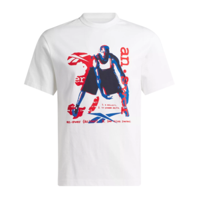 Apranga Viskas Krepšiniui Reebok Basketball Iverson Graphic SS laisvalaikio marškinėliai 100070708 Balta