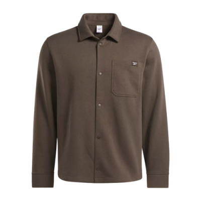 Sijonai Moterims Reebok Classics Unisex Wardrobe Essentials Fleece Overshirt marškiniai 100036917 Ruda