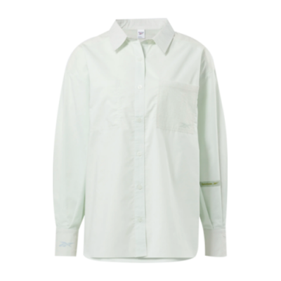 Marškiniai Moterims Reebok Wmns Classics Button-Up LS laisvalaikio marškiniai HB8648 Žydra