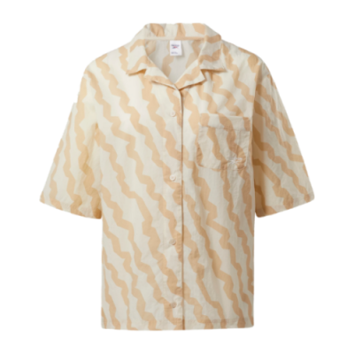 Marškiniai Moterims Reebok Wmns Classics Summer Waves Print Collared SS laisvalaikio marškiniai H58679 Daugiaspalvis