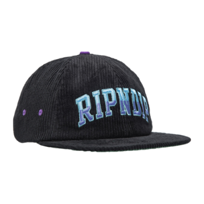 Kepurės Ripndip RIPNDIP Team Spirit Embroidered Art 5 Panel kepurė RND7102 Juoda