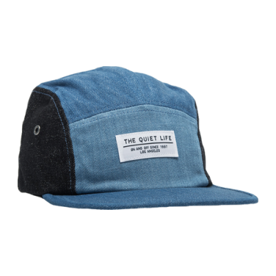 Kepurės The Quiet Life The Quiet Life Patchwork Denim 5 Panel Camper kepurė 23SPD1-1179-DEN Mėlyna