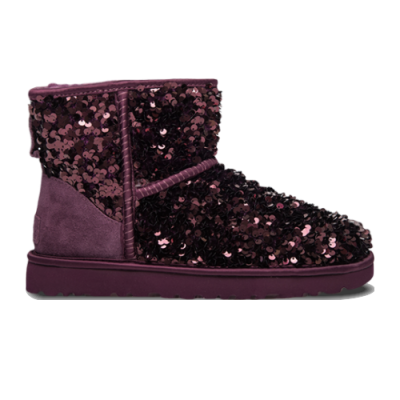 Sezoniniai Batai Ugg UGG Wmns Classic Mini Chunky Sequin Boot 1130602-PNR Rožinis