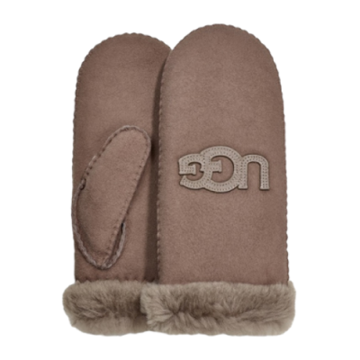 Pirštinės Moterims UGG Wmns Logo Mitten žieminės pirštinės 17370-SYG Pilka