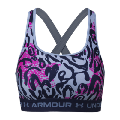 Apatiniai Moterims Under Armour Wmns Mid Crossback Printed Sports liemenėlė 1361042-470 Mėlyna