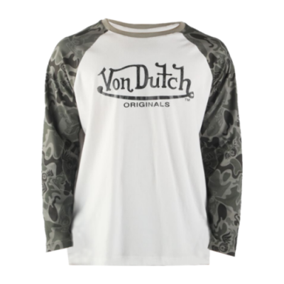 Marškinėliai Von Dutch Von Dutch Originals Lane LS laisvalaikio marškinėliai 6324010-WHT Balta