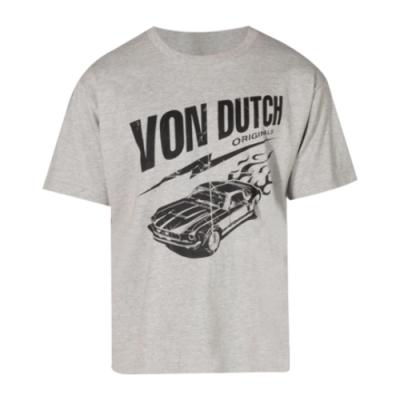 Marškinėliai Von Dutch Von Dutch Originals Lorin SS laisvalaikio marškinėliai 6330044-GREY Pilka