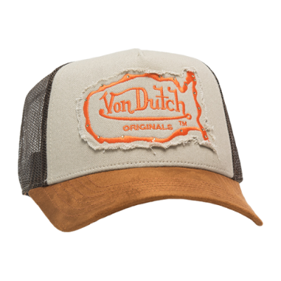 Kepurės Vyrams Von Dutch Originals Unisex Trucker Arizona kepurė 7030476-BRWN Ruda Rusvai Gelsvas