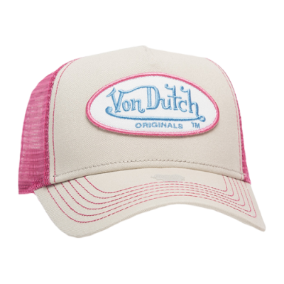 Kepurės Moterims Von Dutch Originals Unisex Baker Trucker kepurė 7030461-PINK Rožinis Rusvai Gelsvas