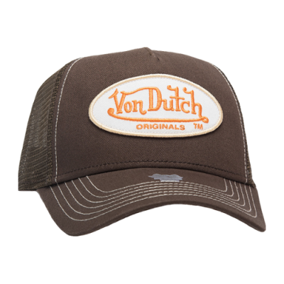 Kepurės Vyrams Von Dutch Originals Unisex Baker Trucker kepurė 7030463-BRWN Ruda
