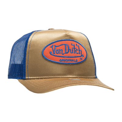 Kepurės Von Dutch Von Dutch Originals Trucker kepurė 7030411-GOLD Mėlyna Ruda