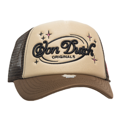 Kepurės Vyrams Von Dutch Originals Unisex Trucker Lund kepurė 7030479-BRWN Ruda