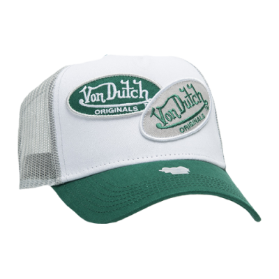 Kepurės Vyrams Von Dutch Originals Russel Trucker kepurė 7030440-GREY Balta Žalias