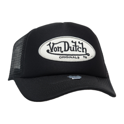 Kepurės Moterims Von Dutch Originals Unisex Tampa Trucker kepurė 7030466-BLK Juoda