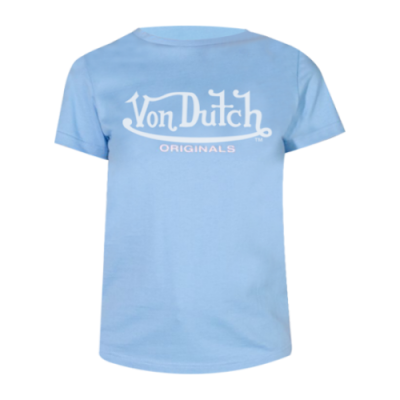 Marškinėliai Von Dutch Von Dutch Originals Wmns Alexis SS laisvalaikio marškinėliai 6230032-BLUE Žydra
