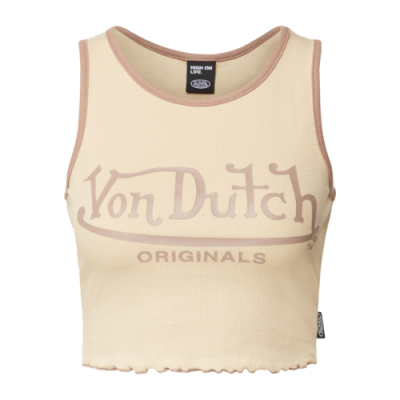 Marškinėliai Moterims Von Dutch Originals Wmns Ashley Tank laisvalaikio marškinėliai 6231045-BIG Rusvai Gelsvas