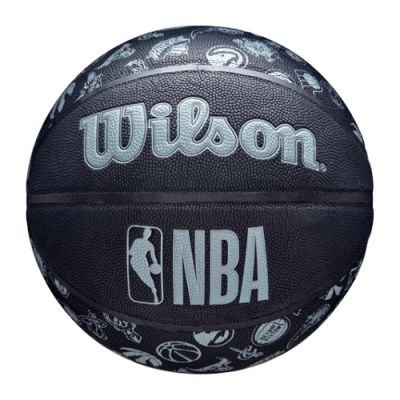 Kamuoliai Moterims Wilson NBA All Team Logo Premium Outdoor krepšino kamuolys WTB1300-NBA Juoda