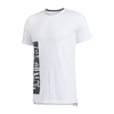 Marškinėliai Kolekcijos Adidas Harden SS krepšinio marškinėliai CE7305 Balta Juoda