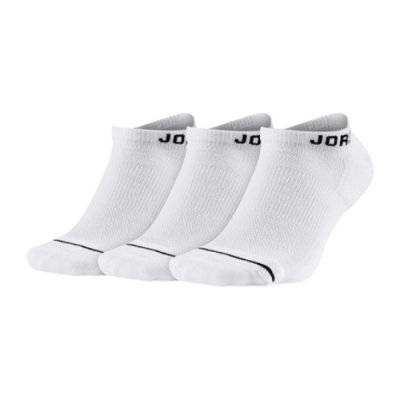 Kojinės Moterims Jordan Jumpman No Show kojinės (3 poros) SX5546-100 Balta Juoda